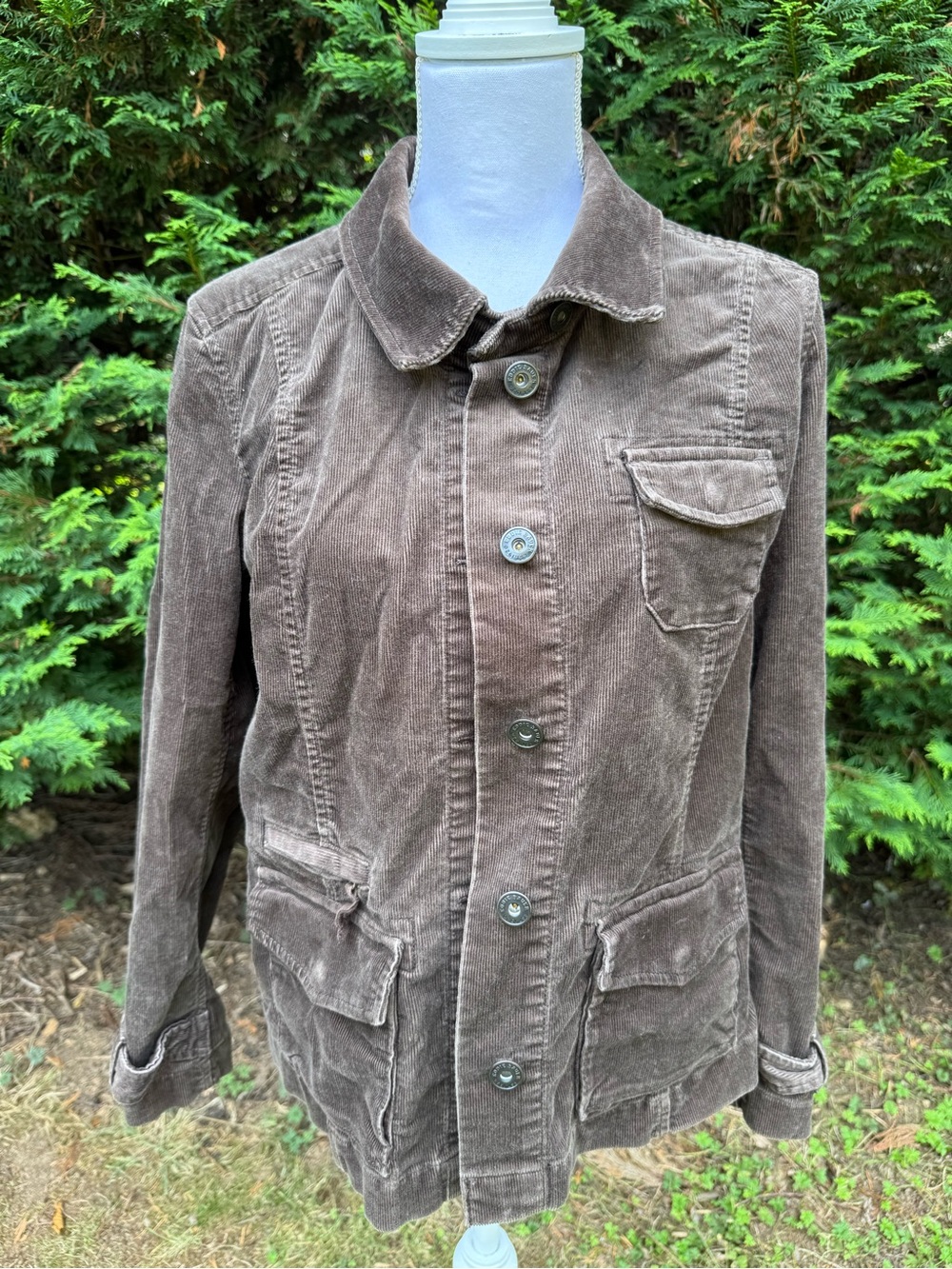 Eddie Bauer Chocolate Brown Corduroy Jacket | VGUC | Size L | Pockets